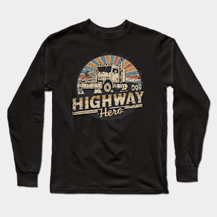 Retro Vintage Truck Driver Trucker Long Sleeve T-Shirt